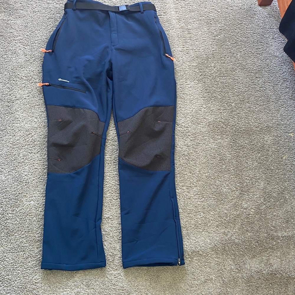 New Ewedoos Snow Pants, Waterproof Insulated, Fleece/Hiking Snowboard XL Navy